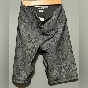 DKNY Black Snake Print Bike Shorts